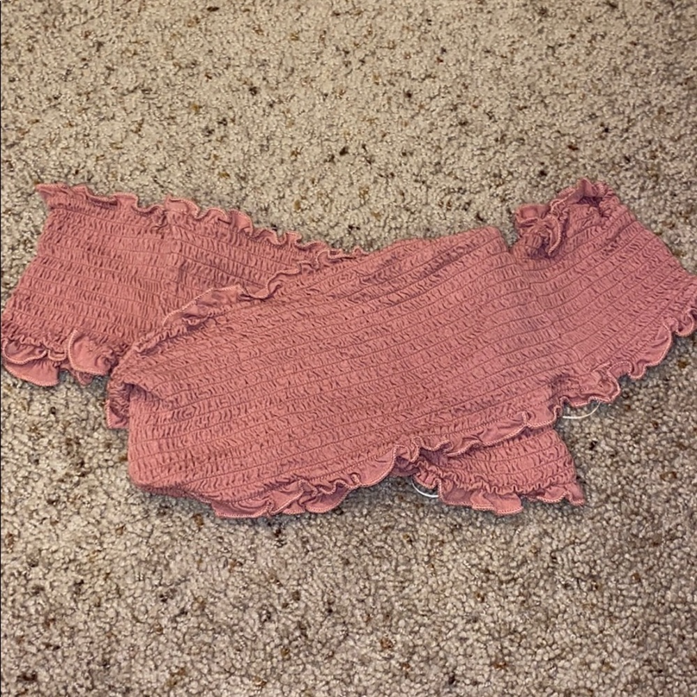 Rouched Criss cross crop top